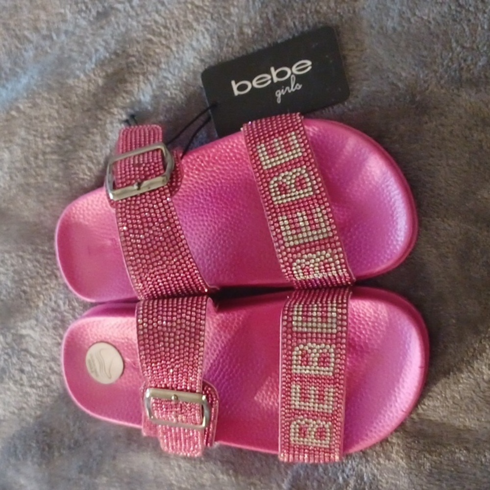 NWT BEBE GIRLS SPARKLELY SANDELS SIZE 13/1